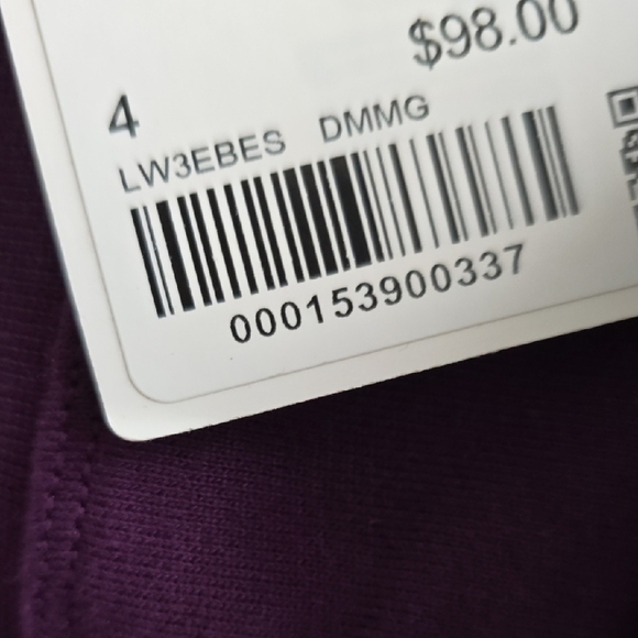 NWT Lululemon Perfectly Oversized Cropped Crew French Terry Dramatic Magenta Sz4 - Picture 8 of 8